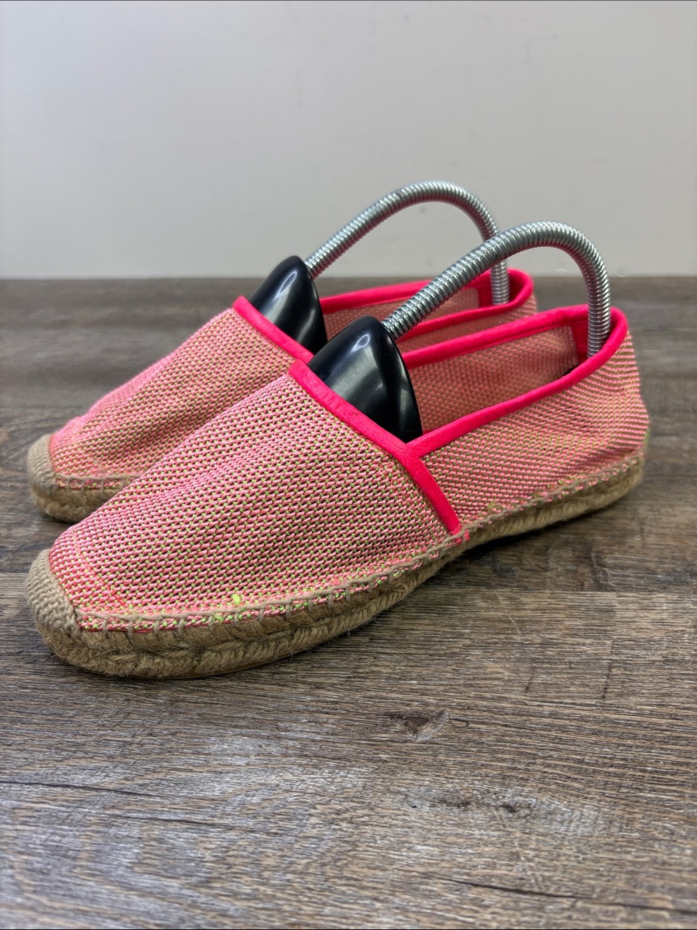 Stella McCartney Pink Woven Espadrilles Flats Size 39 Made in Spain